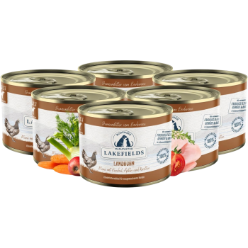 Nassfutter-Menü Huhn – Premium Alleinfuttermittel für Hunde mit frischem Landhuhn, Gemüse & Kräutern